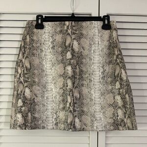 Snake Skin Mini Skirt.